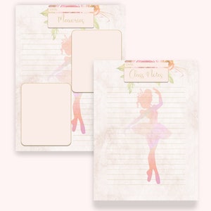 Ballerina Dance Journal - Dancer Planning Pages - Instant Download - Etsy