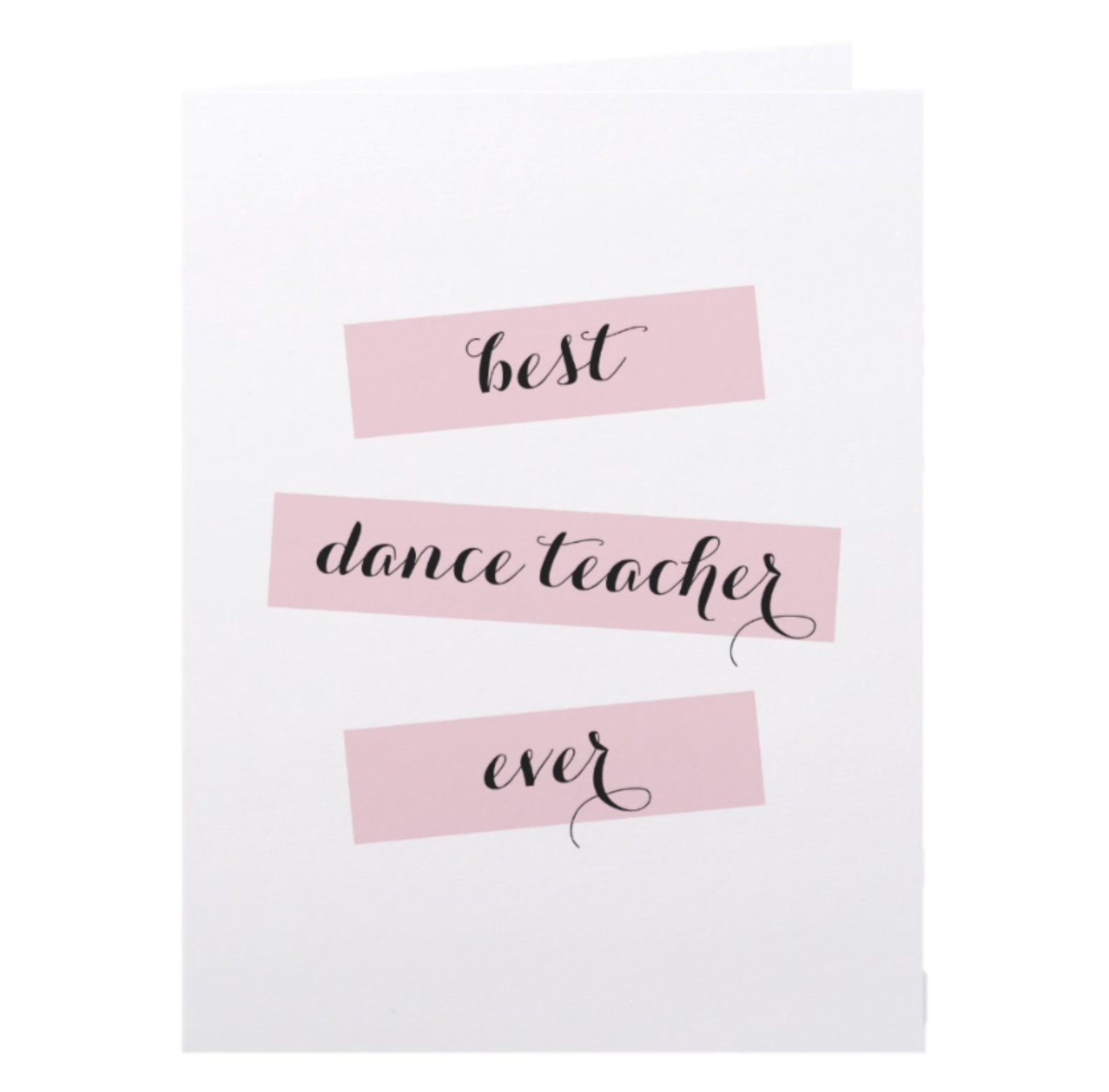 Printable Dance Teacher Card A2 Digital Print Instant Download Dance