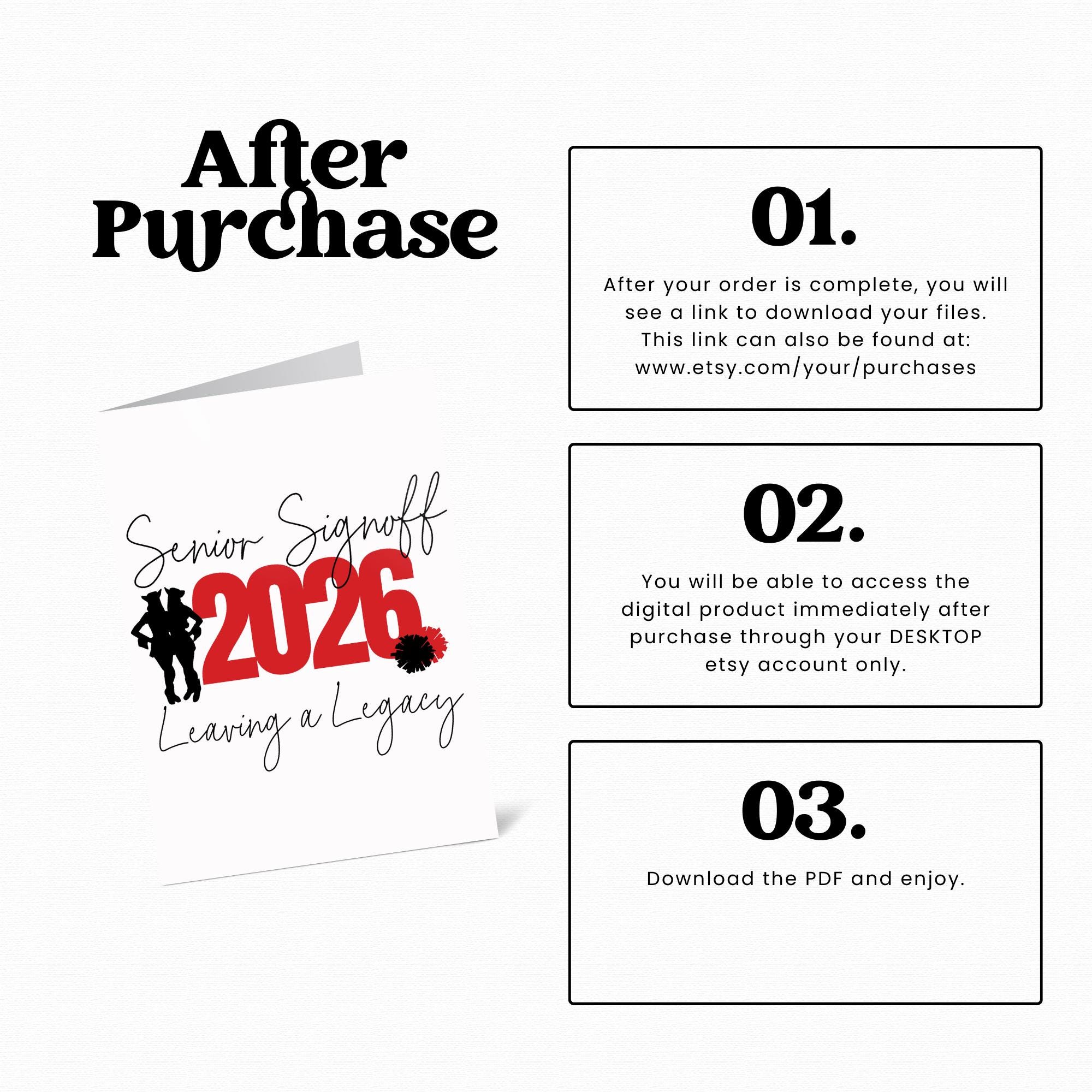 Sign Off Card Senior Signoff 2026 Card – Drill Team & Dance, Printable A2 Card, End ...