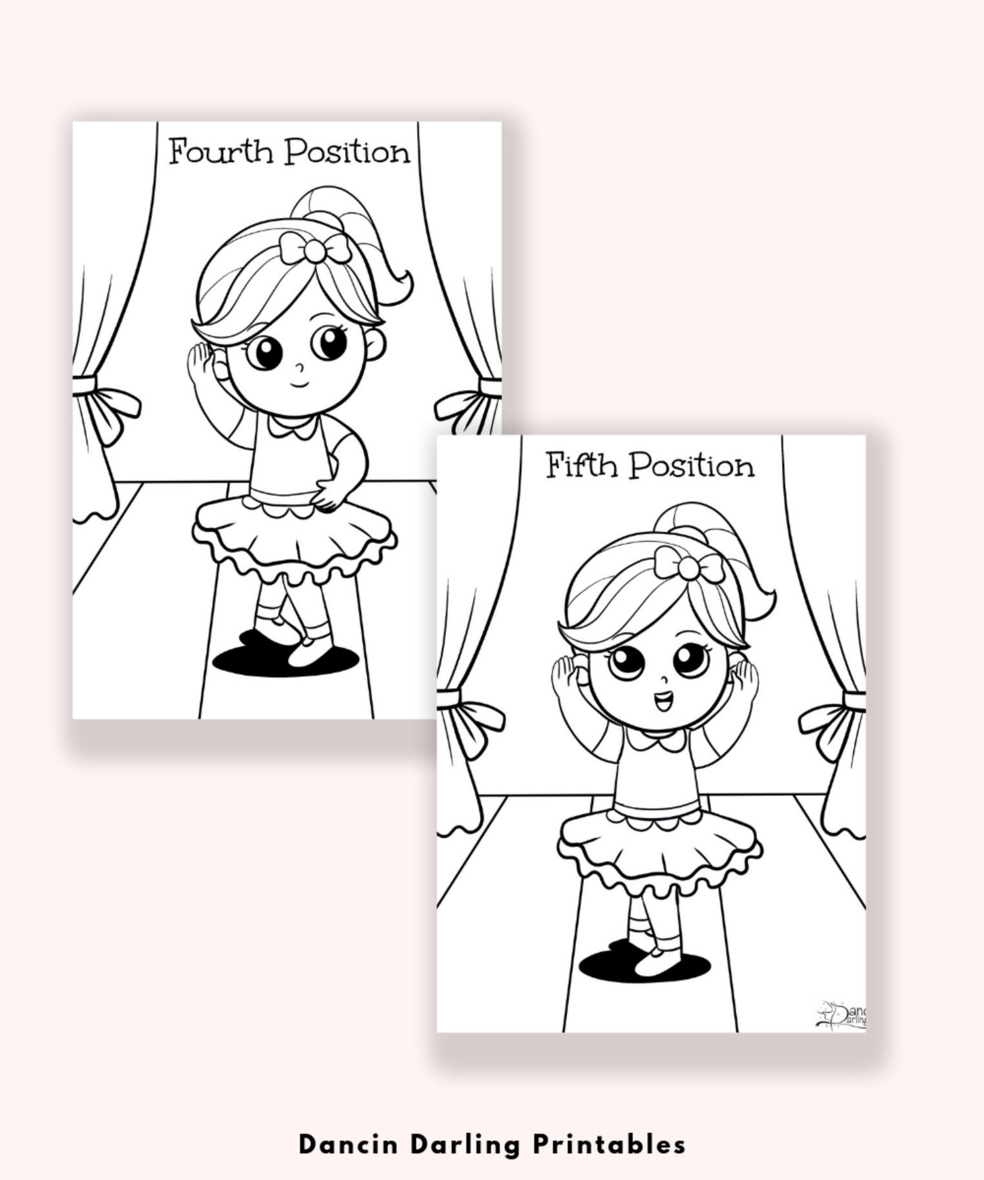 Ballet Coloring Book - Dance Class Printables - Dance Coloring Pages