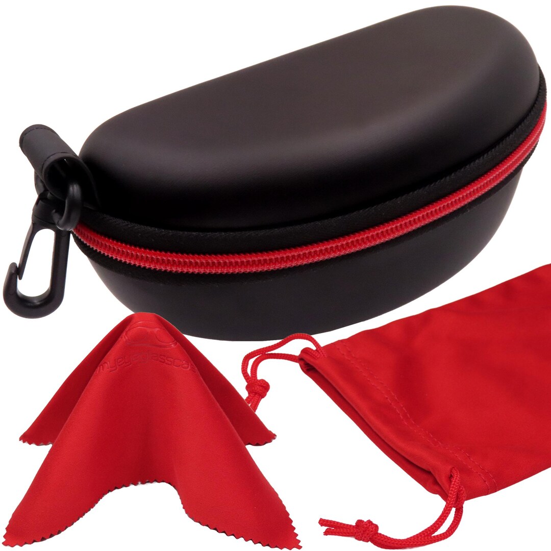 Extra Large & Long Sunglasses Case, EVA Zipper Snow Goggles - Glasses ...
