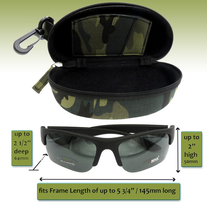 Sport Sunglasses Case With Inner Slim Wallet Semi Hard Etsy