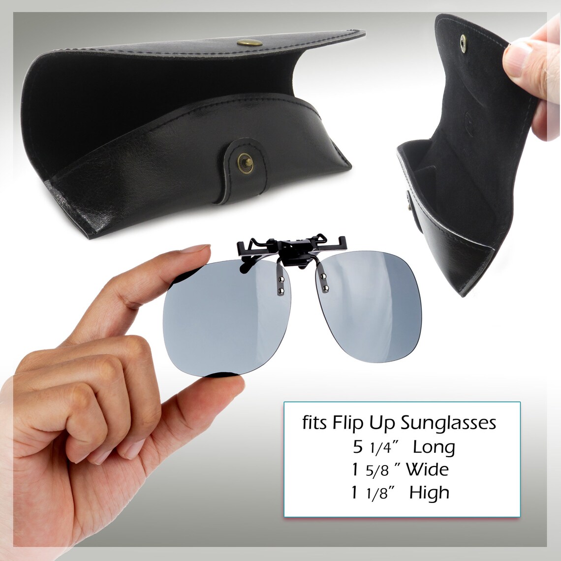 MyEyeglassCase Clip On sunglasses Cases 2 X Semi hard with Etsy
