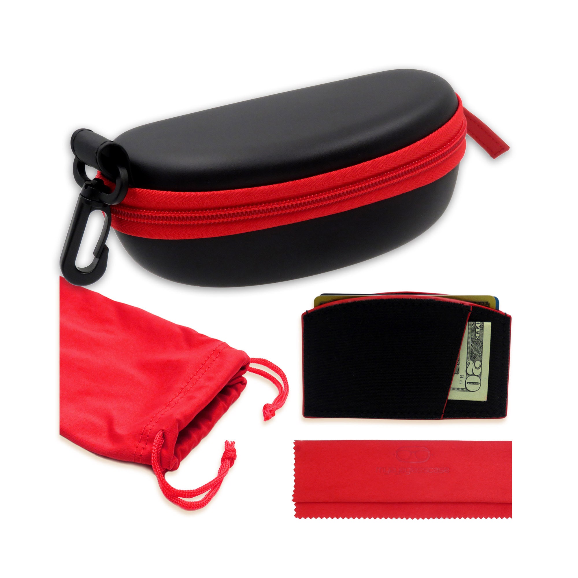 Sport Sunglasses Case with inner Slim Wallet Semi Hard Etsy