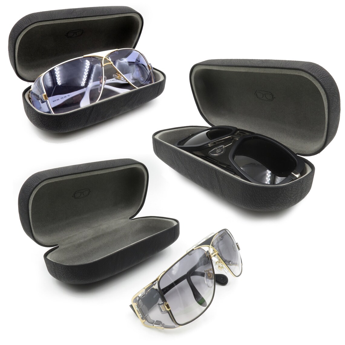 Myeyeglasscase EXTRA Large Rectangle Hard Sunglasses Case | Black ...