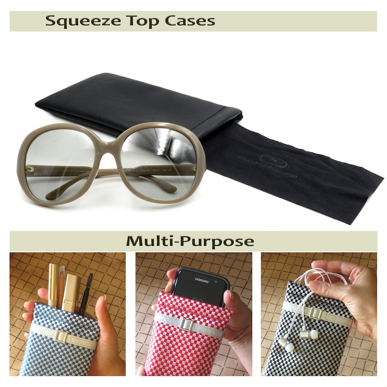 Myeyeglasscase Sunglasses Pouch Soft Glasses Case Distressed Etsy