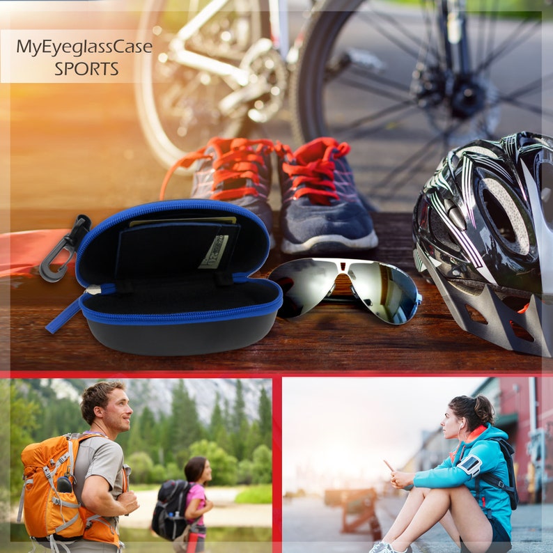 Sport Sunglasses Case With Inner Slim Wallet Semi Hard Etsy