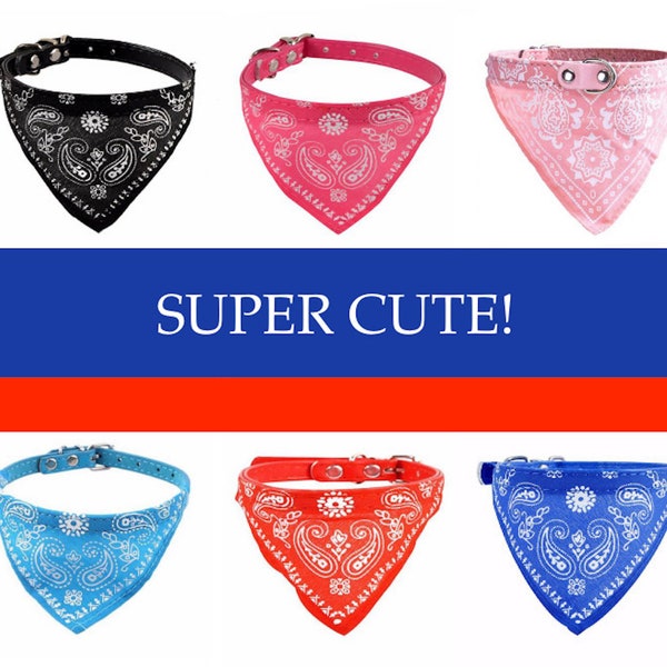 Classic American Paisley Dog Bandana Collar XX-Small to X-Large