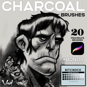 War Charcoal Brushes for Procreate Digital Painting and Drawing. image 1