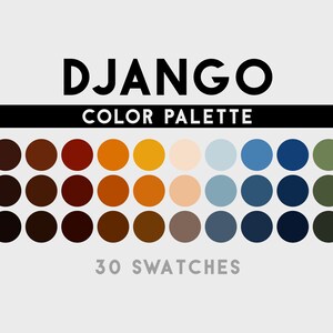 Django Color Palette For Procreate, Adobe Photoshop, Adobe Illustrator, Affinity Designer, Affinity Photo