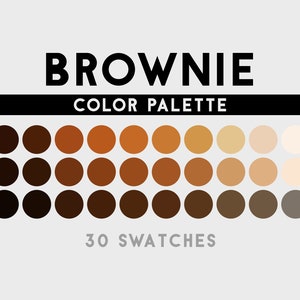 Brownie Color Palette For Procreate, Adobe Photoshop, Adobe Illustrator, Affinity Designer, Affinity Photo