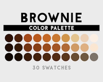 Brownie Color Palette for Procreate, Photoshop, Illustrator (Digital Download)