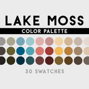 Lake Moss Color Palette For Procreate, Adobe Photoshop, Adobe Illustrator, Affinity Designer, Affinity Photo