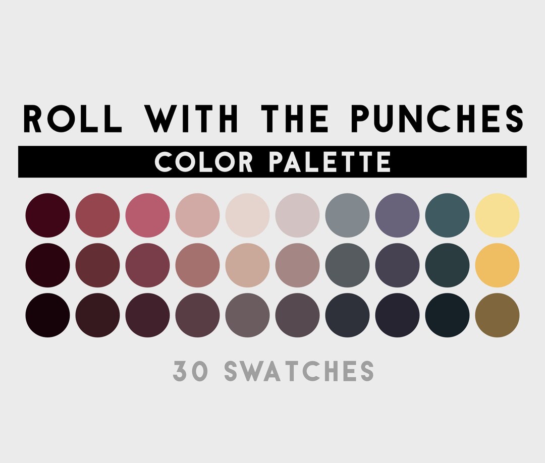 Roll With the Punches Color Palette for Procreate, Adobe