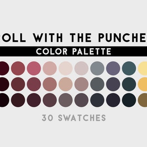 Roll With The Punches Color Palette For Procreate, Adobe Photoshop, Adobe Illustrator, Affinity Designer, Affinity Photo
