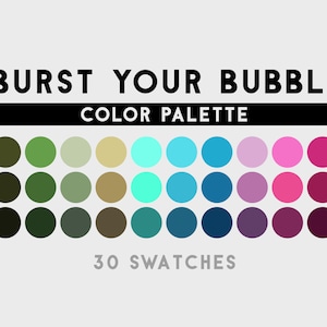 Burst Your Bubble Color Palette For Procreate, Adobe Photoshop, Adobe Illustrator, Affinity Designer, Affinity Photo