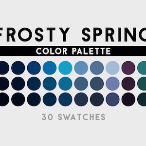 Frosty Spring Color Palette For Procreate, Adobe Photoshop, Adobe Illustrator, Affinity Designer, Affinity Photo