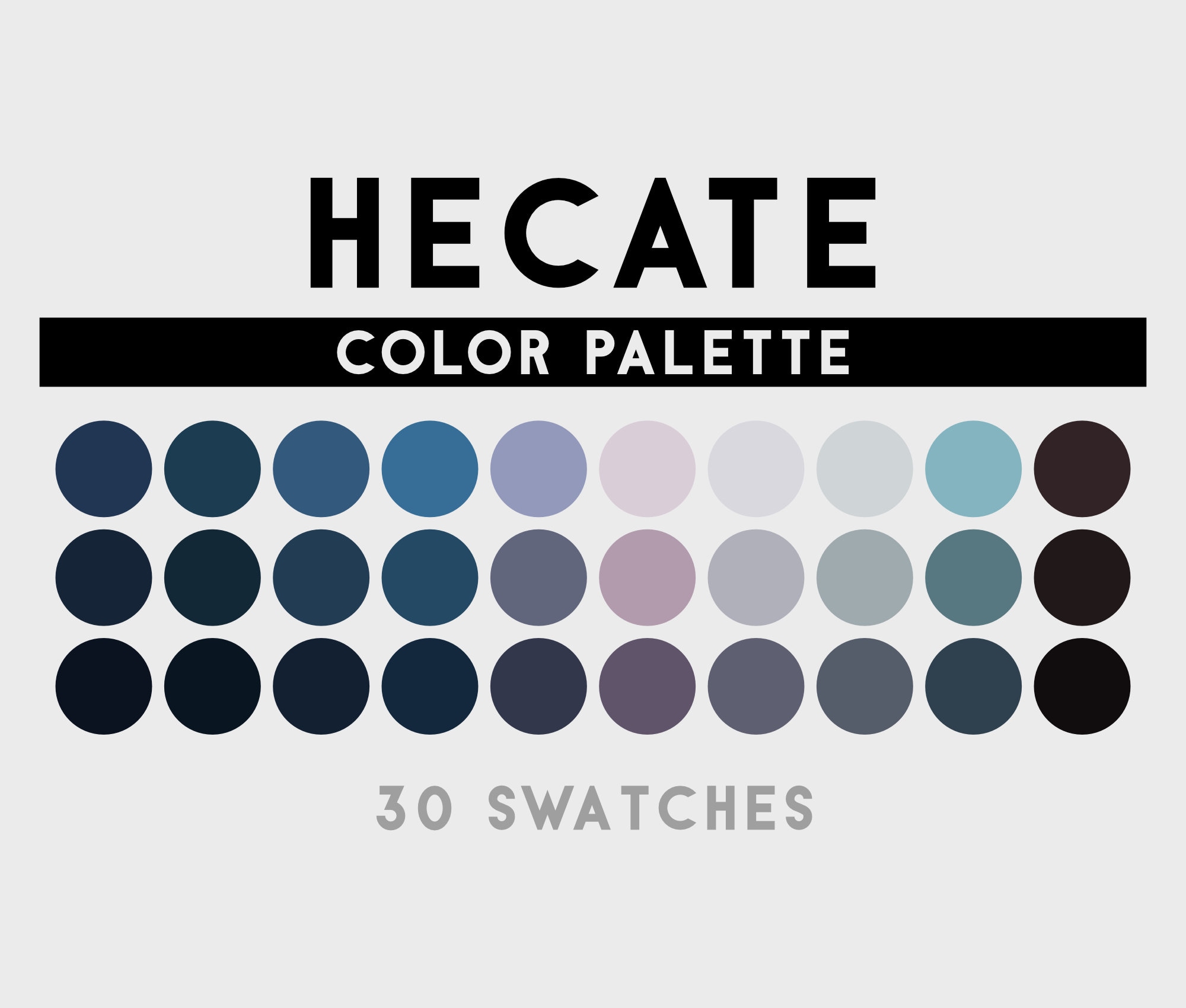 Hecate Color Palette for Procreate Adobe Adobe Etsy