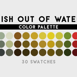 Fish Out of Water Color Palette For Procreate, Adobe Photoshop, Adobe Illustrator, Affinity Designer, Affinity Photo