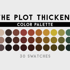 The Plot Thickens Color Palette For Procreate, Adobe Photoshop, Adobe Illustrator, Affinity Designer, Affinity Photo