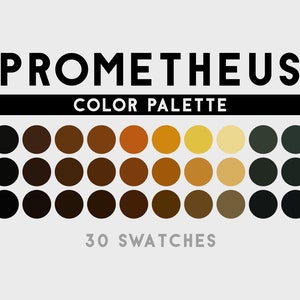 Prometheus Color Palette For Procreate, Adobe Photoshop, Adobe Illustrator, Affinity Designer, Affinity Photo