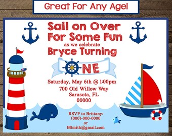nautical invite etsy