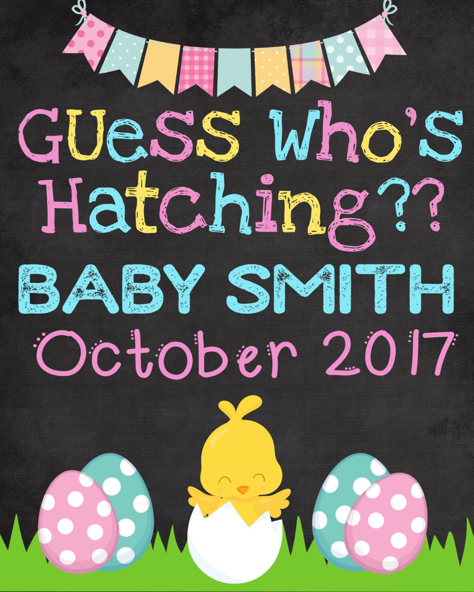 Easter Pregnancy Announcement Easter Baby Announcement Etsy