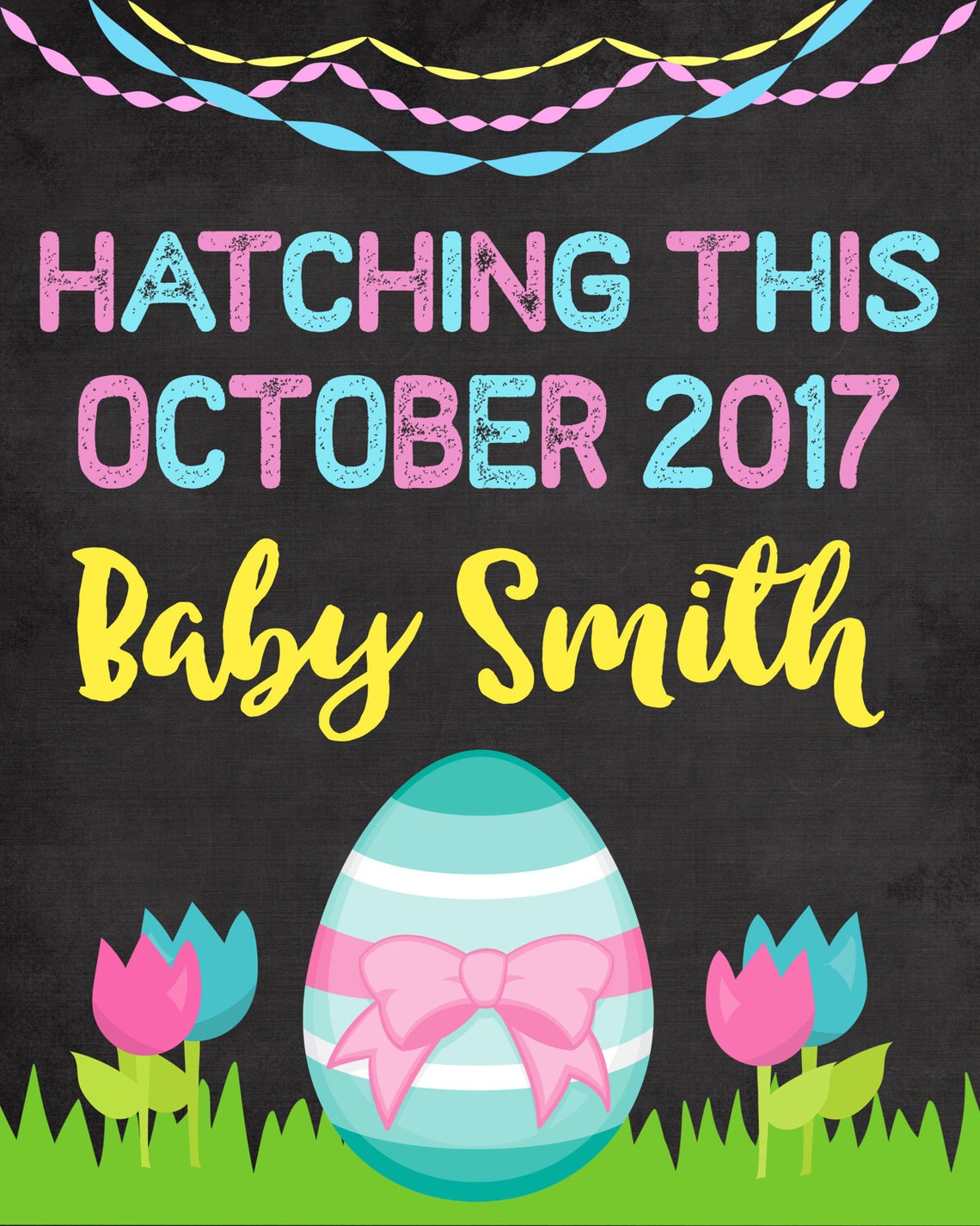Easter Pregnancy Announcement Easter Baby Announcement Etsy
