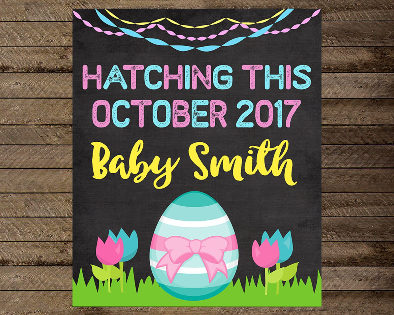 Easter Pregnancy Announcement Easter Baby Announcement Etsy