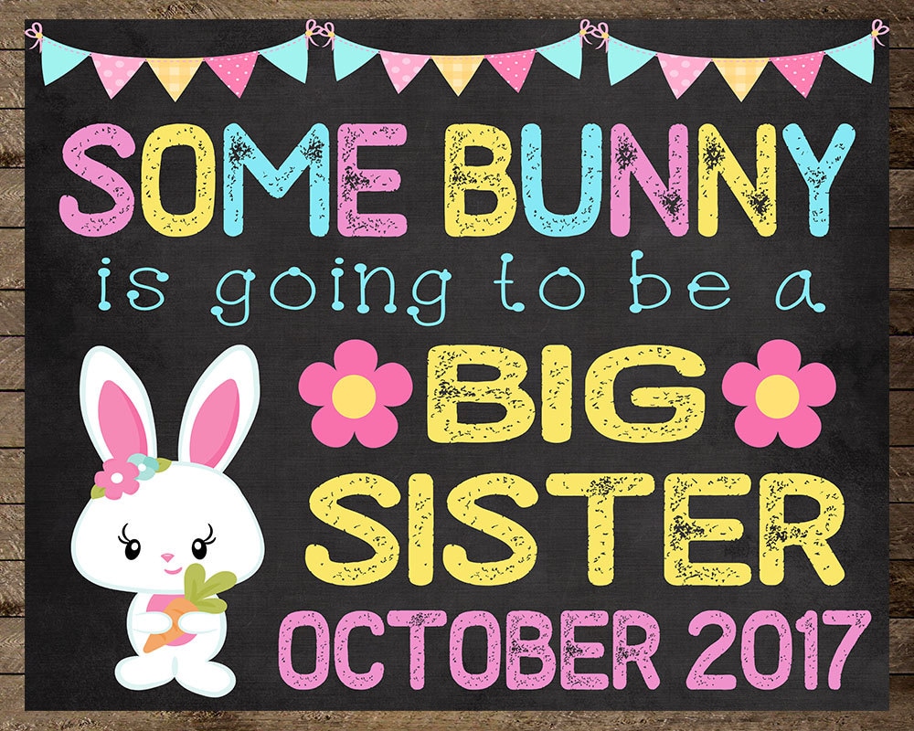 Easter pregnancy announcement big sister announcement Etsy