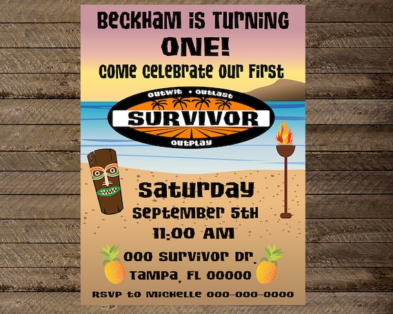 Survivor Party Invitation Template 4