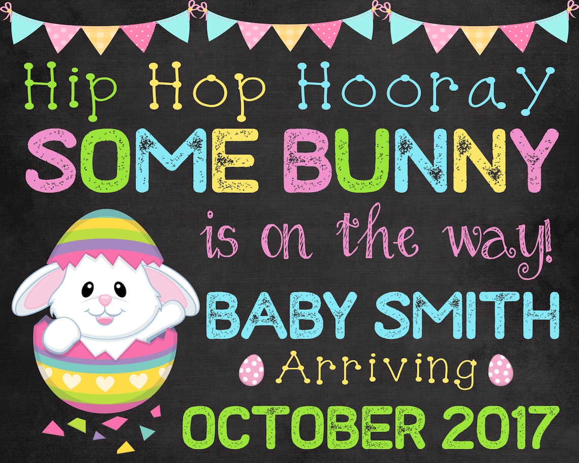 Easter Pregnancy Announcement Easter Baby Announcement Etsy