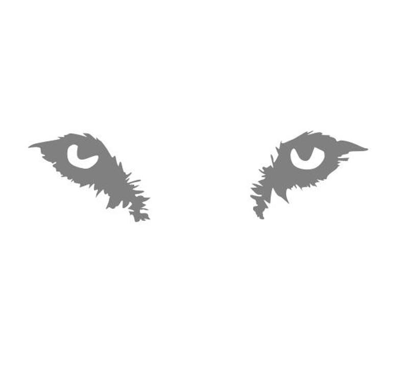 Animal Wolf Eyes Sticker Decal Label for cup window Etsy