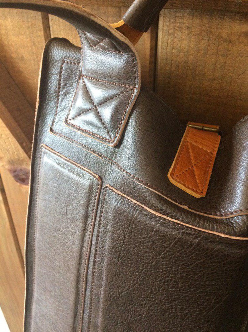 Leather Roll Top Backpack Full Grain Leather Bag Carry on Baggage Travel Backpack
