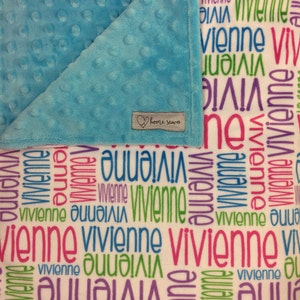 Rainbow Baby Blanket - Minky Baby Blanket - Name Blanket - Custom Baby Blanket - Personalized Baby Blanket - Baby Shower Gift