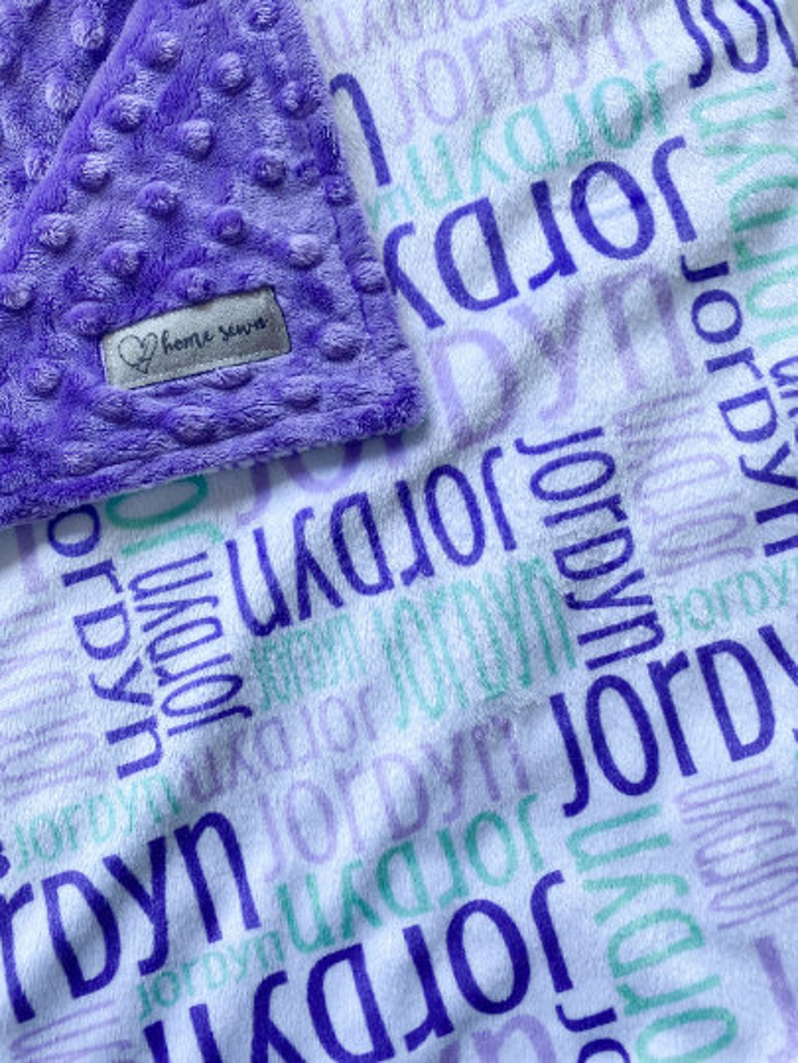 Blue and Green Baby Blanket Name Blanket Birth Stat Etsy Canada