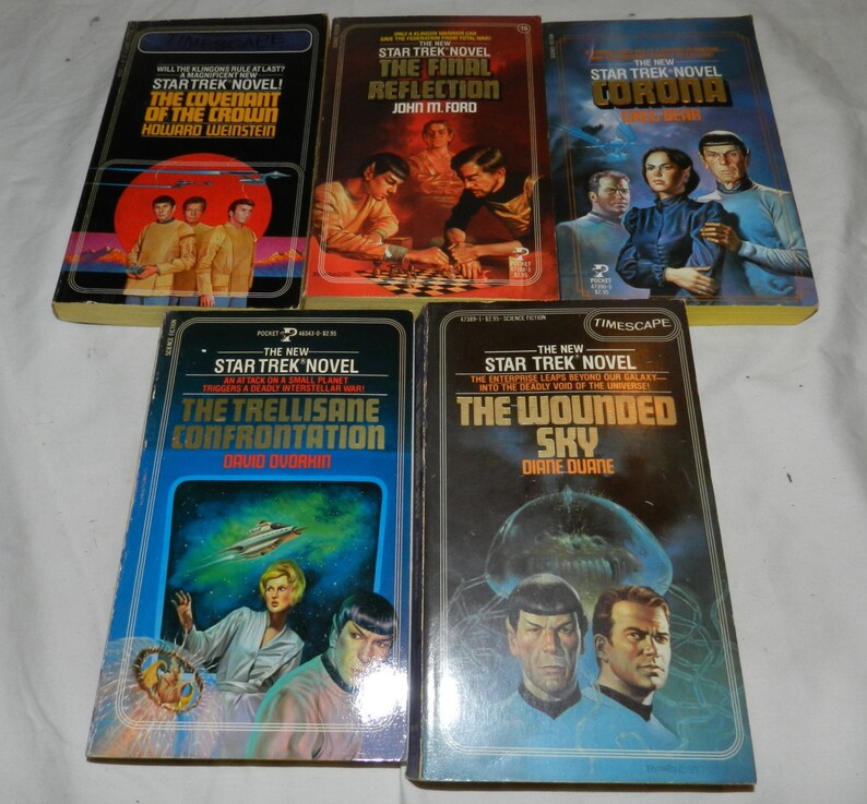 5 Vintage Star Trek Novels Paperbacks Books From The 1980s Star Trek The Original Series Tos Science Fiction Sci Fi 21 4 - 