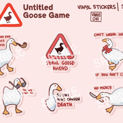 Untitled Goose Game Vinyl Stickers Set A Etsy