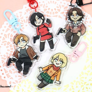 Resident Evil Chibi Badges Leon Kennedy Luis Serra Ada 