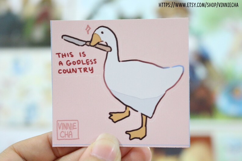 Untitled Goose Game Vinyl Stickers Set A Etsy