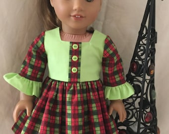 SHIPS TODAY, Christmas Dress, for 18 Inch Dolls, Gifts for Girls,