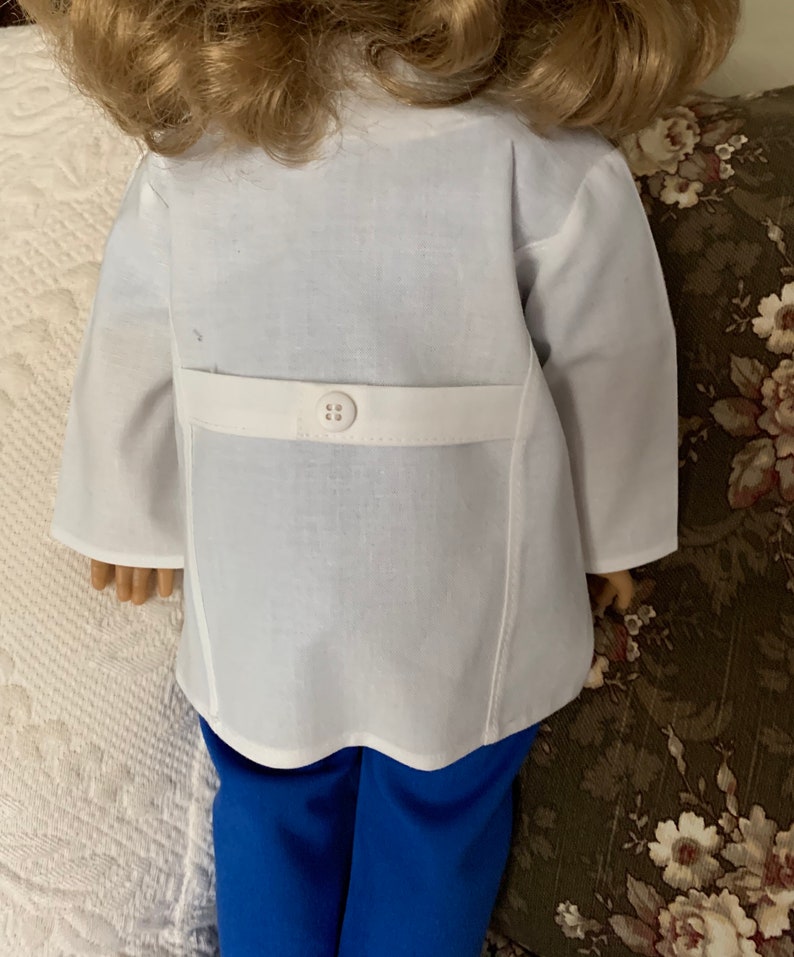 Bata de laboratorio médico, para muñecas de 45 cm, regalo para profesor, personalización gratuita, bata de laboratorio para muñecas, uniforme quirúrgico por separado, regalo de graduación, regalo veterinario imagen 5