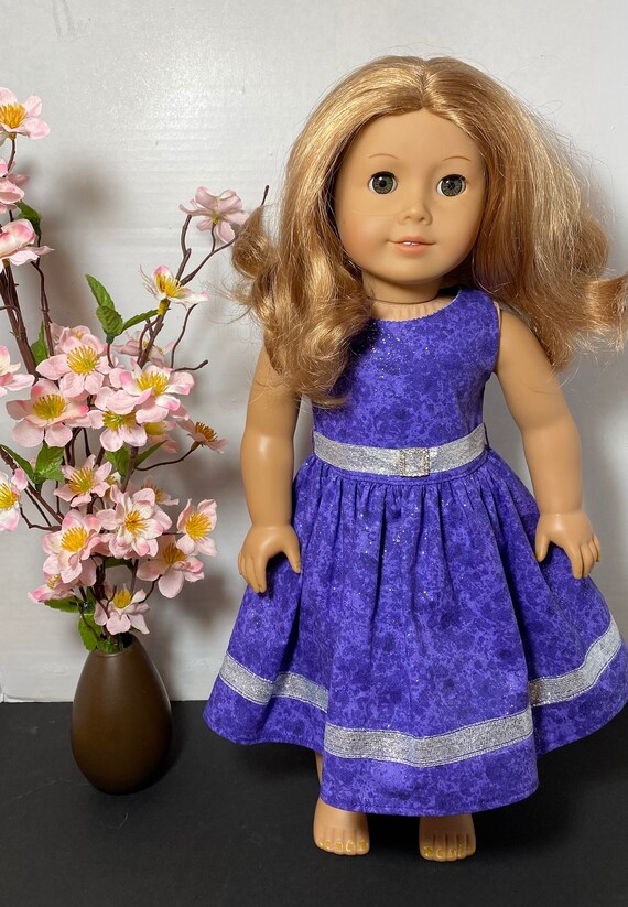 Purple Doll Dress, Silver Glitter Fabric, Silver Belt, No Shed Glitter, Valentine Gift, Birthday Party Gift, Fast Shipping, Unique - Etsy Purple Doll Dress, Silver Glitter Fabric, Silver Belt, No Shed Glitter, Valentine Gift, Birthday Party Gift, Fast Shipping, Unique - Etsy