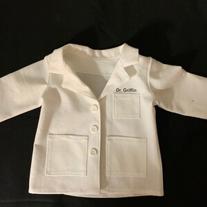 Bata de laboratorio médico, para muñecas de 45 cm, regalo para profesor, personalización gratuita, bata de laboratorio para muñecas, uniforme quirúrgico por separado, regalo de graduación, regalo veterinario imagen 10