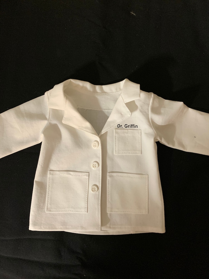 Bata de laboratorio médico, para muñecas de 45 cm, regalo para profesor, personalización gratuita, bata de laboratorio para muñecas, uniforme quirúrgico por separado, regalo de graduación, regalo veterinario imagen 10