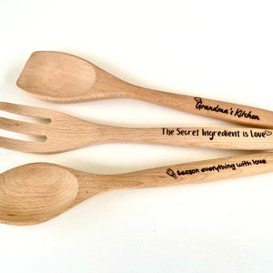 Personalized Wooden Cooking Utensils