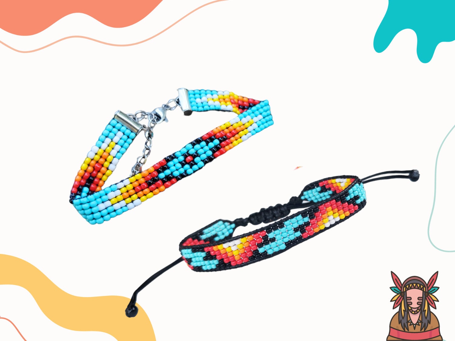 Sangle Flétri En Cuir Médian Showman Avec Perles Navajo Pour 852726