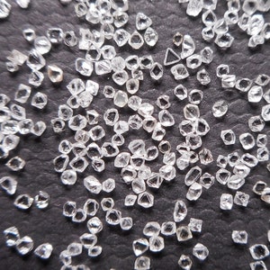 250 per 1 Carat Natural Uncut Rough Diamond Rohdiamant Brut Diamant Small White Octahedrons image 2