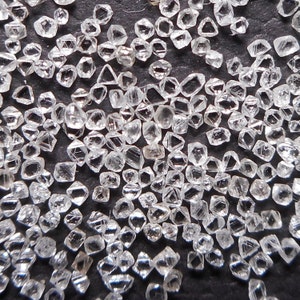 250 per 1 Carat Natural Uncut Rough Diamond Rohdiamant Brut Diamant Small White Octahedrons image 3