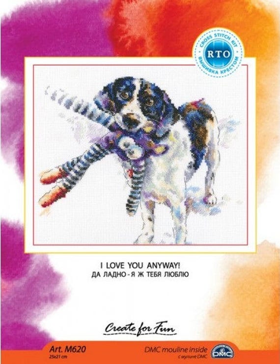 Counted Cross Stitch Kit RTO-Chihuahua Noir